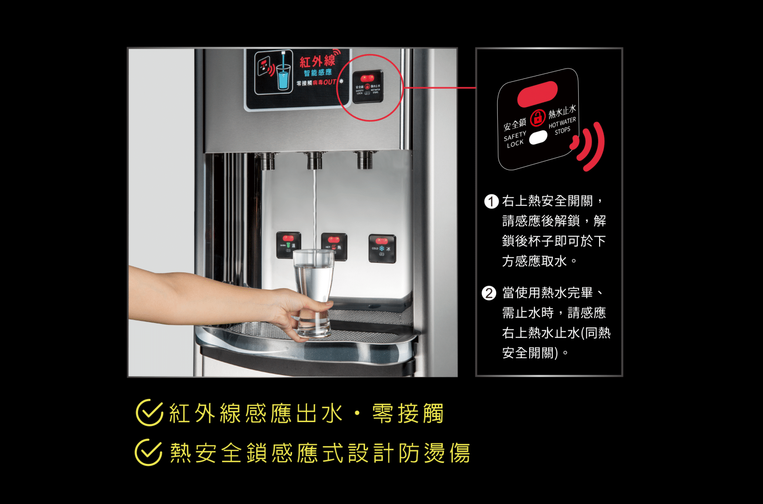 感應式落地型飲水機